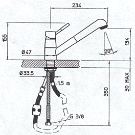 K�kkenarmatur, K�kkenbatteri, Badekar