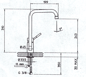 K�kkenarmatur, K�kkenbatteri, Badekar