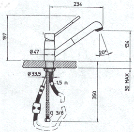 K�kkenarmatur, K�kkenbatteri, Badekar
