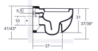 Axa Vaso Sospeso Bathroom Toilet